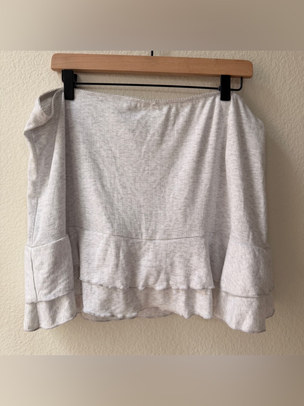 Wild Fable Light Gray Soft Girl Coquette Comfort Casual Ruffle Tier Skort XXL